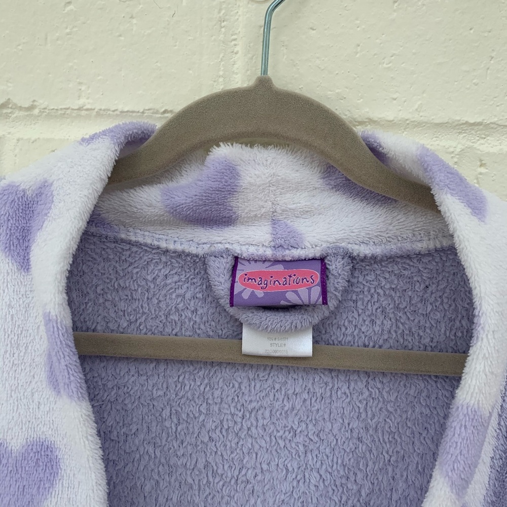 Imaginations Kids Lavender Purple Soft Bath Robe - Picture 5 of 8